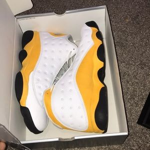 Retro 13 size 13 white,yellow,and black
